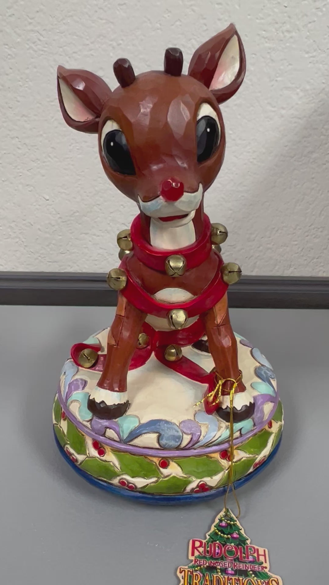 Jim Shore Rudolph Traditions - Rudolph Musical Figurine with Light Up Blinking Nose